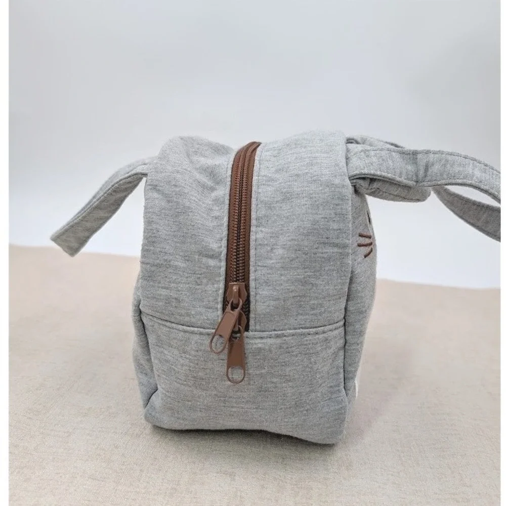 Totoro Pouch Lunch Bag Gray Fabric‎ Mini Size Travel